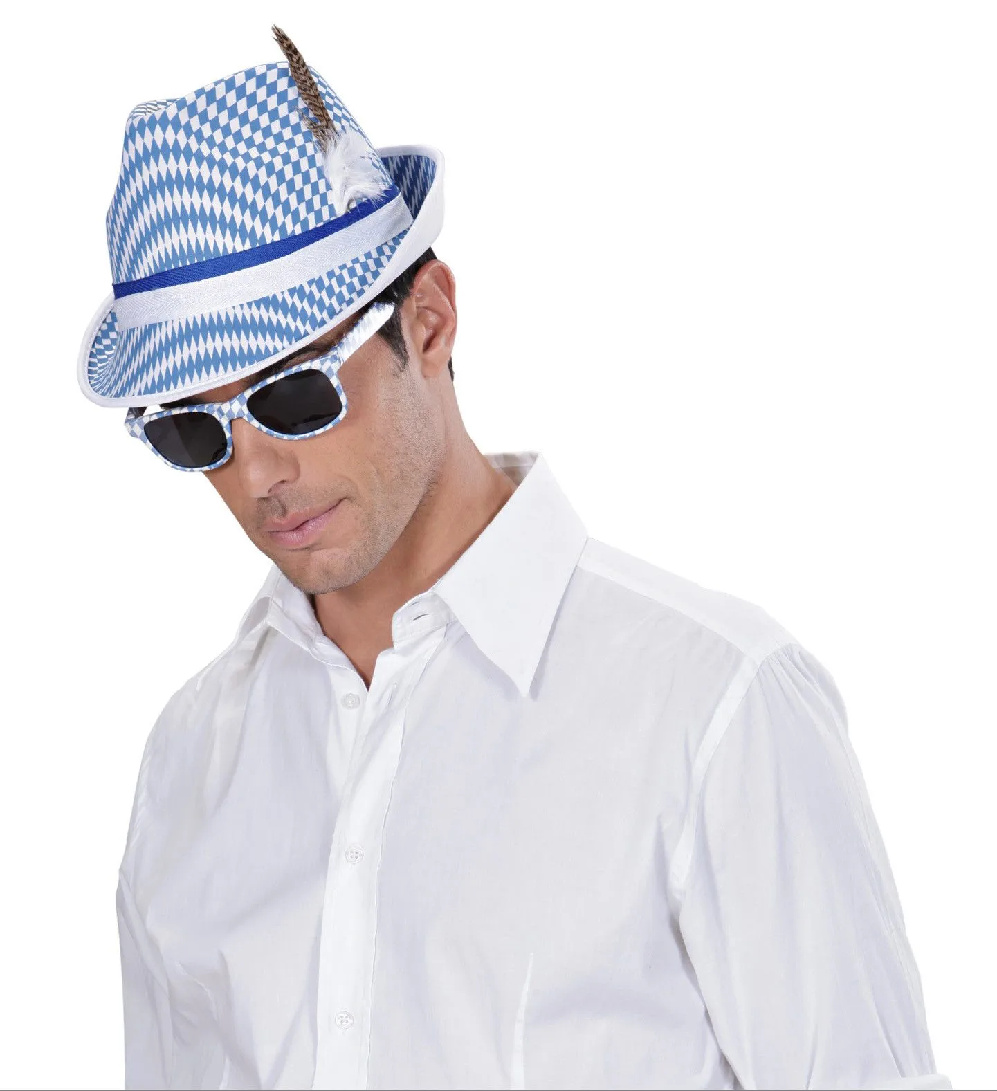 WIDMANN Beiers Hoedje Bayern Print Met Veer 4 WIDMANN Beiers Hoedje Bayern Print Met Veer - Afbeelding 2