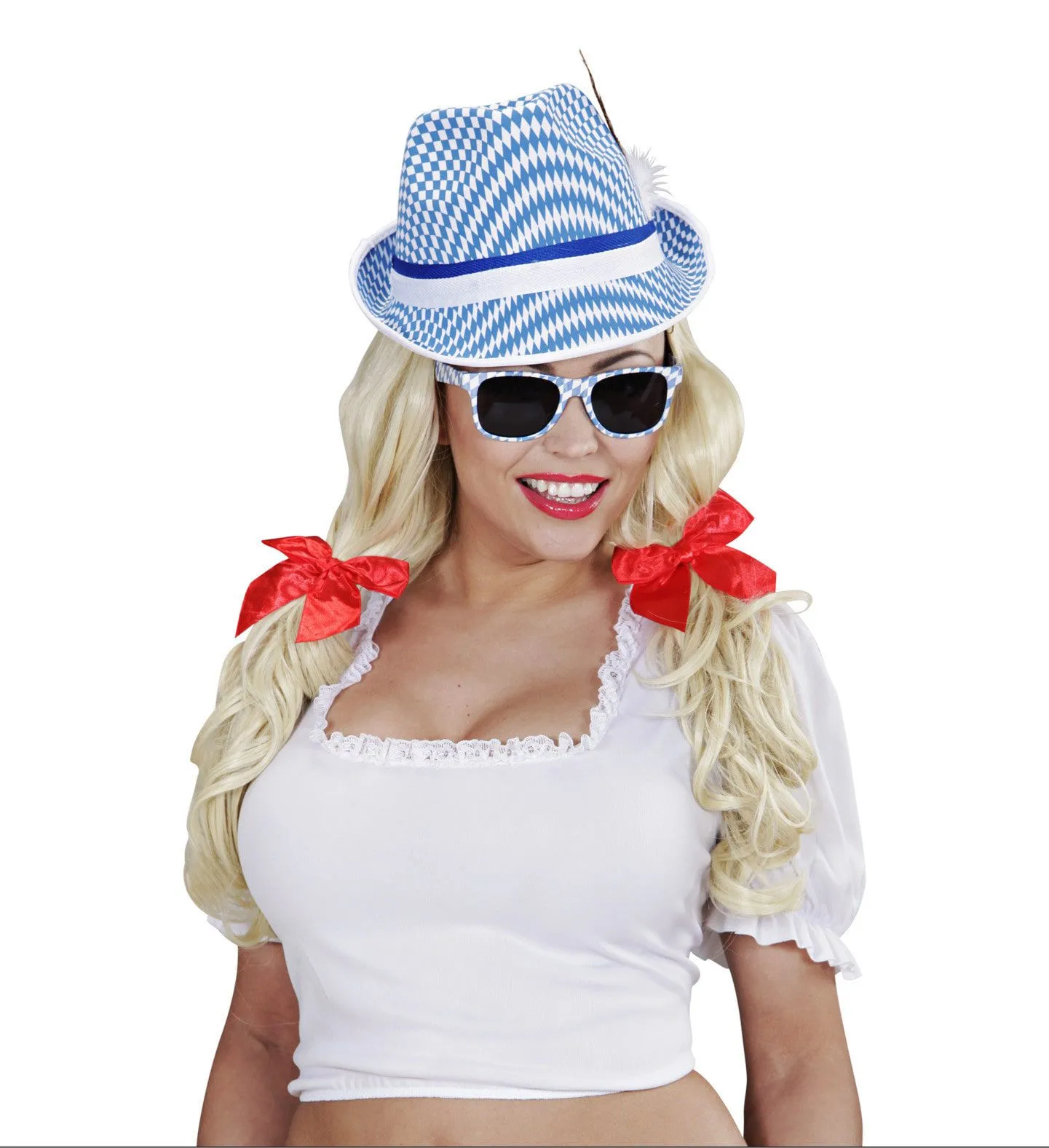 WIDMANN Beiers Hoedje Bayern Print Met Veer 6 WIDMANN Beiers Hoedje Bayern Print Met Veer - Afbeelding 4