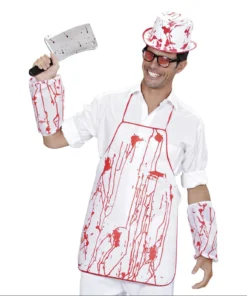 WIDMANN Bloederige Slager Schort En Mouwstukken -Andere Beroepen Winkel 1075s c