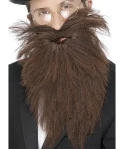 Smiffy's Lange Bruine Baard Met Snor Man