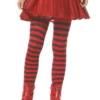 LEG AVENUE Gestreepte Meisjespanty Zwart-Rood -Andere Beroepen Winkel leg4710 011 a 7