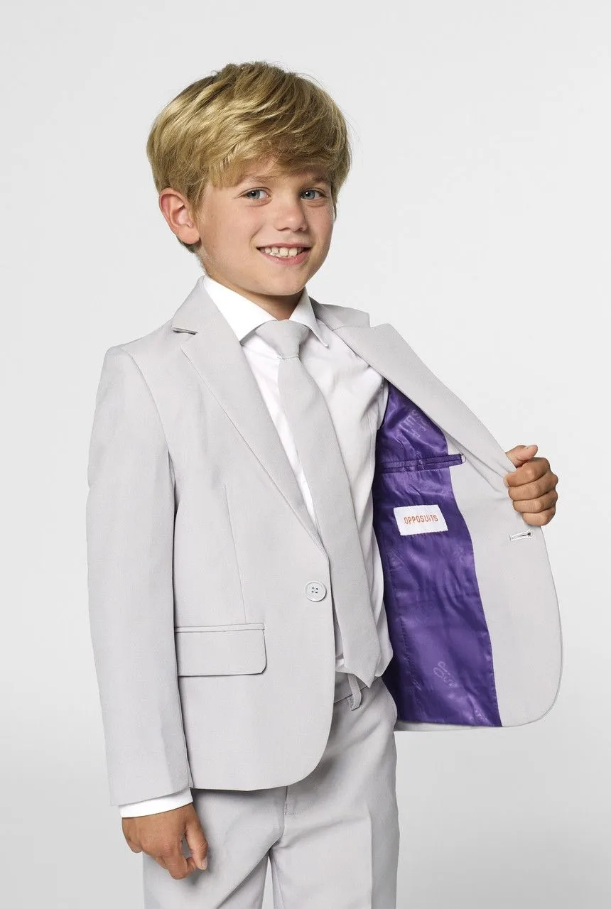Opposuits Grijze Bruidsjonker Zonder Ringen Jongen Kostuum 4 Opposuits Grijze Bruidsjonker Zonder Ringen Jongen Kostuum - Afbeelding 2
