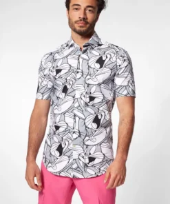 Opposuits Whats Up Doc Bugs Bunny Blouse Zwart Wit Man -Andere Beroepen Winkel osss 1006 4 14