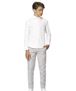 Opposuits Universeel Wit Overhemd Voor Onder Een Pak Jongen