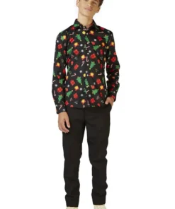 Opposuits X-Mas Fever Kerstmanmuts Glitter, Blauw