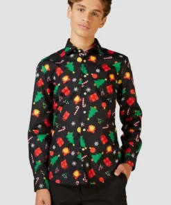 Opposuits X-Mas Fever Kerstmanmuts Glitter, Blauw -Andere Beroepen Winkel osst 0004 6 12