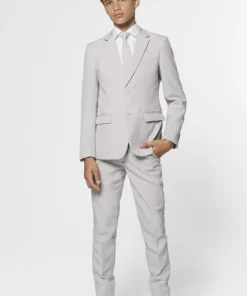 Opposuits Klassieke Bruidsjonker Grijs Jongen Kostuum