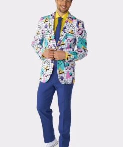 Opposuits Atletische 80s Zweetband Set, Neon Rose