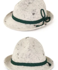 PartyXplosion Tirolerhoed Wolvilt Grijs 57 Cm