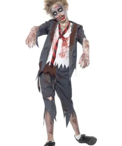 Smiffy's Afzichtelijk Zombie School Uniform Jongen Kostuum