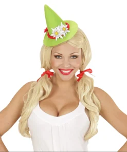 WIDMANN Vrolijke Mini Bayern Hoed Met Edelweiss, Groen -Andere Beroepen Winkel wdm1014 01123 c