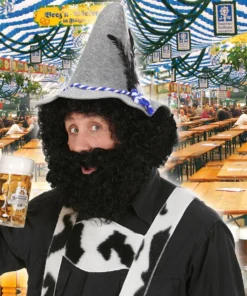 WIDMANN Pruik, Karakter Met Krullen En Baard, Zwart -Andere Beroepen Winkel wdm1014 6489n b