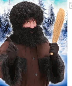 WIDMANN Pruik, Karakter Met Krullen En Baard, Zwart -Andere Beroepen Winkel wdm1014 6489n f