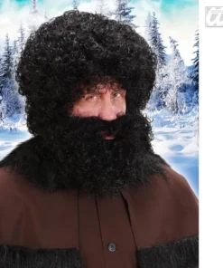 WIDMANN Pruik, Karakter Met Krullen En Baard, Zwart -Andere Beroepen Winkel wdm1014 6489n g