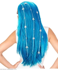 WIDMANN Starry Hair Droomhaar Pruik Blauw -Andere Beroepen Winkel wdm 2021 02997 3