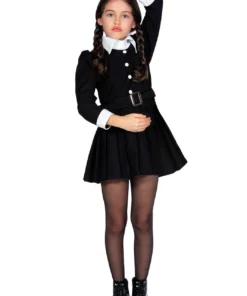 Wilbers Wednesday Addams Eerste Dag Op School Meisje Kostuum